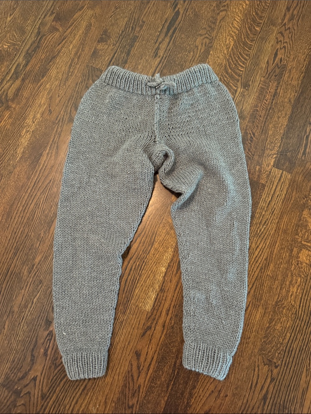 Hand Knit Gray Cozy Pants